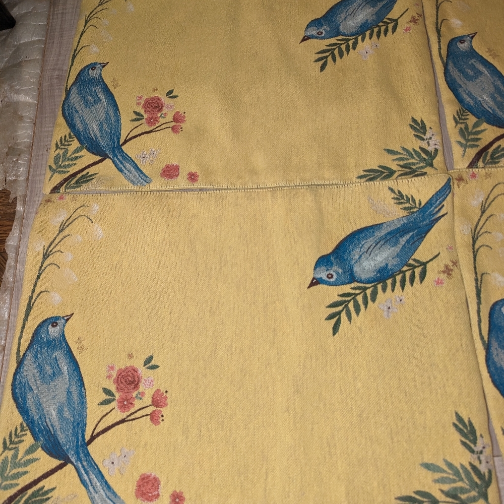 Beautiful four piece bluebird place mats vintage - Picture 2 of 3
